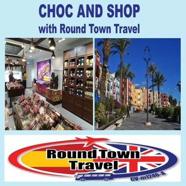 Choc and Shop coach trip to Villa Joyosa