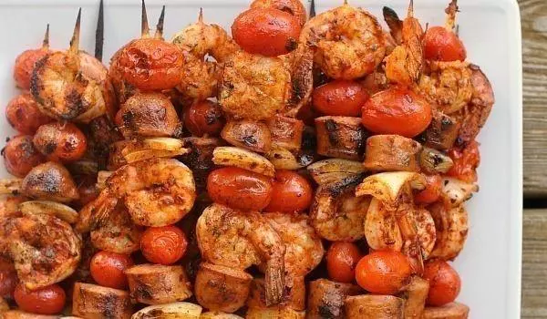 Shrimp and Sausage Skewers Recipe