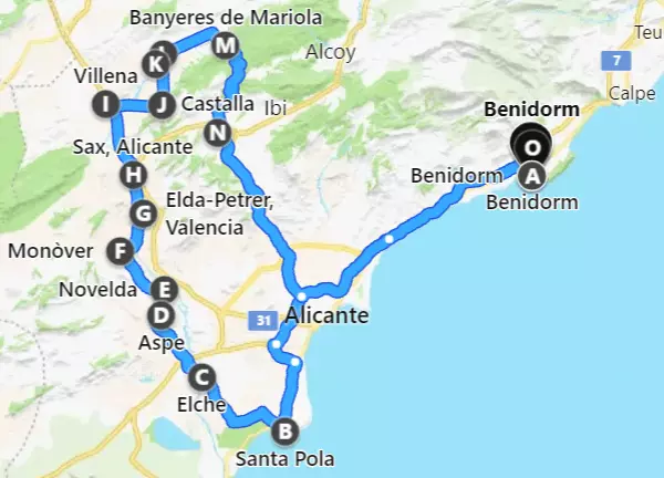 Costa Blanca Castles The Vinalopo Castle Route