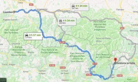 Lourdes to Andorra