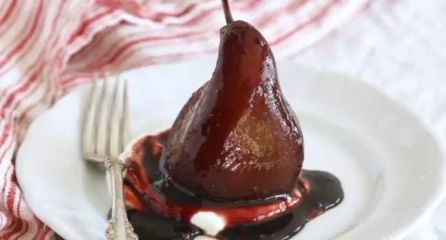 Pears in Red Wine