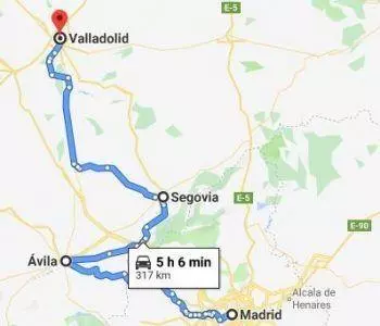 Valladolid via Alvia and Segovia