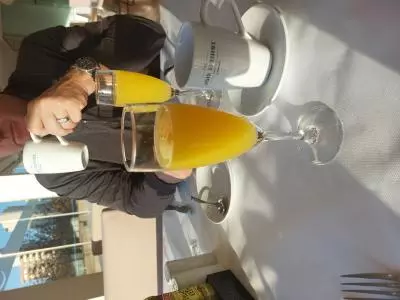 Breakfast with a little bucks fizz